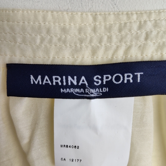 Silk Marina Rinaldi Sport blouse ivory shirt cotton lightweight 31 US 22 ruffle - Picture 3 of 15